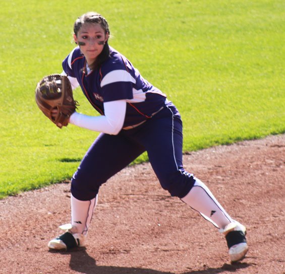 Cali Burke playing infield